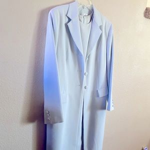 Beautiful baby blue dress with matching dress coat.